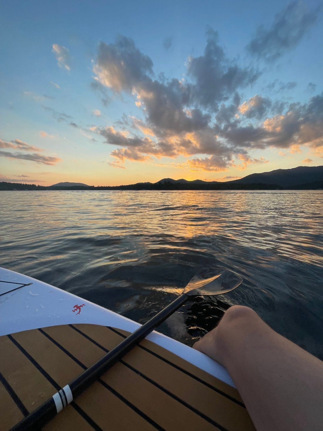 Sunset from a paddleboard